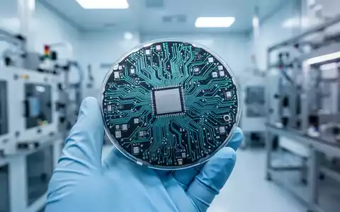 Nahaufnahme eines Siliziumwafers in einem Reinraum der Halbleiterfertigung. - Foto: über boerse-global.de