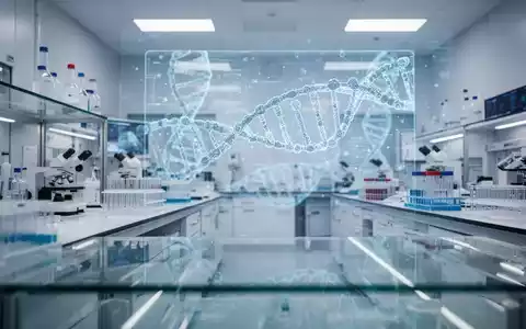 Modernes Genetik-Labor mit digitaler DNA-Visualisierung in einer professionellen, klinischen Umgebung. - Foto: über boerse-global.de