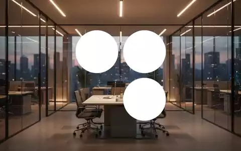 Modernes, leeres Bürointerieur bei Dämmerung, das professionelle Personalvermittlung und geschäftlichen Aufschwung symbolisiert. - Foto: über boerse-global.de
