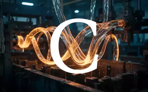 Abstraktes Bild einer modernen Glasfertigung mit leuchtenden Glasbahnen in einer Industrieanlage. - Foto: über boerse-global.de