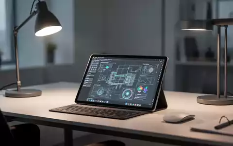 Tablet auf einem sauberen Schreibtisch mit digitalem Whiteboard in einem professionellen Home-Office. - Foto: über boerse-global.de