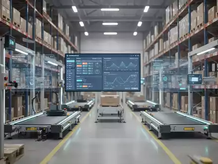 Modernes Lager mit automatisierten Logistiksystemen und digitaler Bestandsverwaltung in einer professionellen Umgebung. - Foto: über boerse-global.de