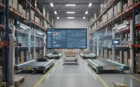 Modernes Lager mit automatisierten Logistiksystemen und digitaler Bestandsverwaltung in einer professionellen Umgebung. - Foto: über boerse-global.de