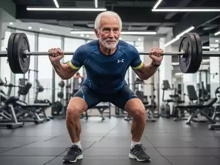Eine sportlich aktive ältere Person trainiert in einem modernen Fitnessstudio. - Foto: über boerse-global.de