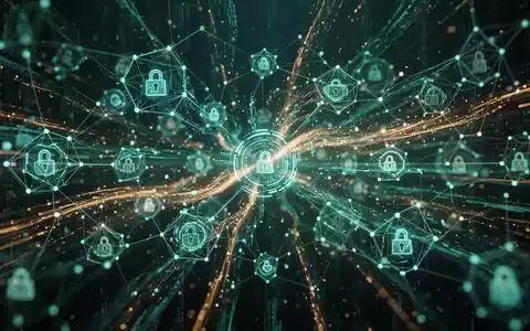 Abstraktes digitales Netzwerk aus leuchtenden Datenknoten, das die Blockchain-Infrastruktur von Solana visualisiert. - Foto: über boerse-global.de