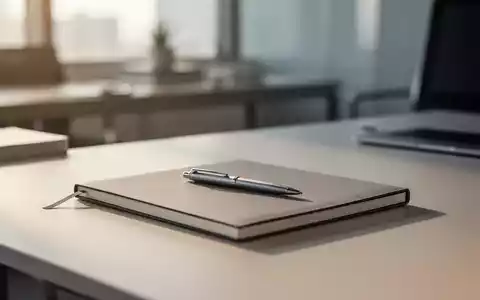 Ein minimalistischer, aufgeräumter Schreibtisch mit Notizbuch und Stift in hellem, natürlichem Tageslicht. - Foto: über boerse-global.de