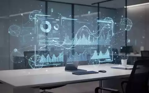 Abstraktes digitales Interface mit Datenmustern und neuronalen Netzwerk-Elementen als Symbol für KI-Regulierung. - Foto: über boerse-global.de