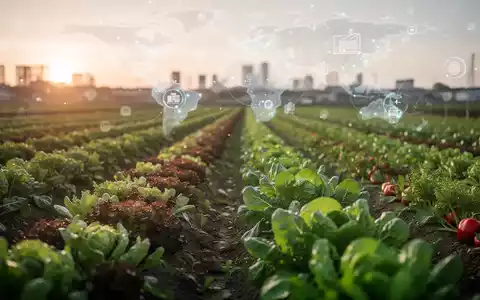 Nahaufnahme eines modernen Feldes mit frischem Gemüse im Sonnenlicht, symbolisch für globale Ernährungssicherheit. - Foto: über boerse-global.de