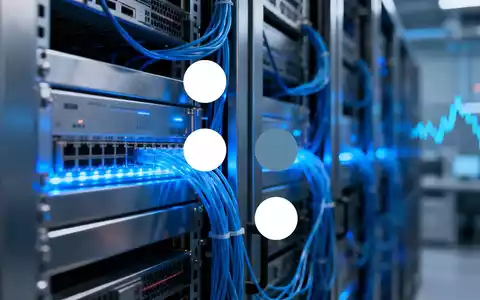 Abstrakte Darstellung eines Quantencomputer-Labors mit leuchtenden Glasfaserkabeln und moderner Technologie. - Foto: über boerse-global.de