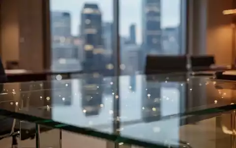 Ein moderner, professioneller Schreibtisch in einem Finanzbüro mit verschwommener Stadtkulisse im Hintergrund. - Foto: über boerse-global.de