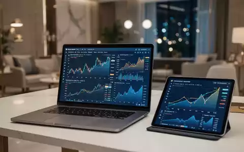 Ein moderner Schreibtisch mit Laptop und Tablet, auf denen Finanzdiagramme und Berechnungsmodelle zur Altersvorsorge zu sehen sind. - Foto: über boerse-global.de