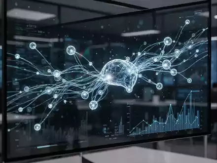 Digitale Datenströme und abstrakte neuronale Netzwerke auf einem modernen Bildschirm als Symbol für KI-Regulierung. - Foto: über boerse-global.de