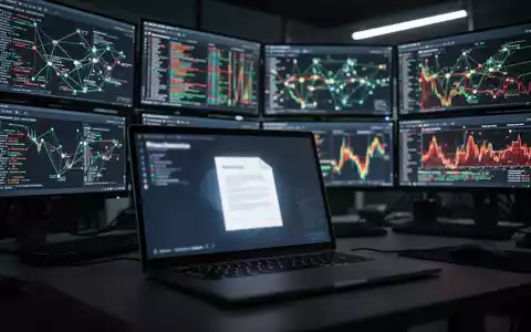 Cybersecurity Operations Center mit Monitoren, die Bedrohungserkennungsdaten und Sicherheitswarnungen für digitale Dokumente anzeigen. - Foto: über boerse-global.de