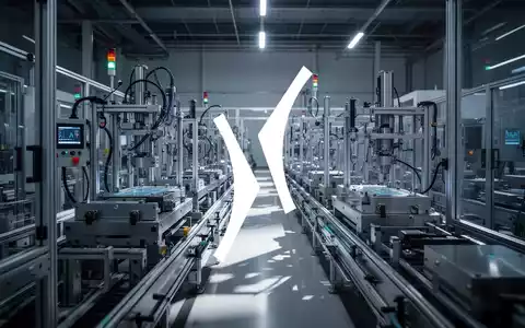 Moderne industrielle Fertigungsstraße in einer Fabrik mit präziser Beleuchtung als Symbol für industrielle Effizienz. - Foto: über boerse-global.de