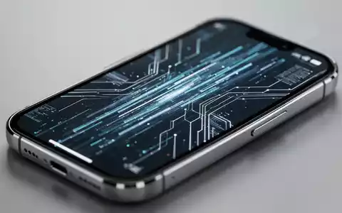 Nahaufnahme eines modernen Smartphone-Bildschirms mit abstrakten digitalen Datenmustern, die Software-Infrastruktur darstellen. - Foto: über boerse-global.de