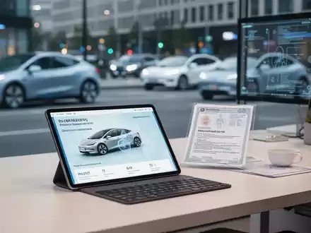 Digitales Tablet mit Fahrzeug- und Gesundheitsdaten in einem modernen Büro als Symbol für den Bürokratieabbau. - Foto: über boerse-global.de