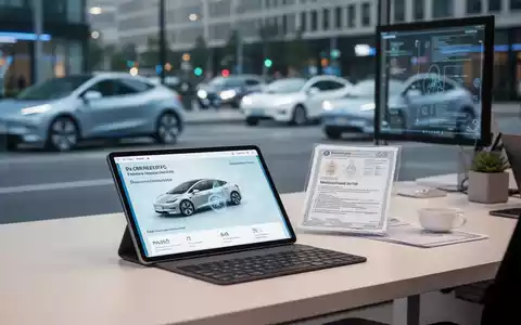 Digitales Tablet mit Fahrzeug- und Gesundheitsdaten in einem modernen Büro als Symbol für den Bürokratieabbau. - Foto: über boerse-global.de