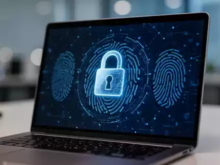 Digitales Schloss-Symbol auf einem Laptop-Bildschirm als Symbol für Cybersicherheit und Passwortschutz. - Foto: über boerse-global.de