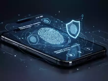 Sichere digitale Benutzeroberfläche auf einem Smartphone-Bildschirm, die verbesserten Identitätsschutz und Cybersicherheit darstellt. - Foto: über boerse-global.de