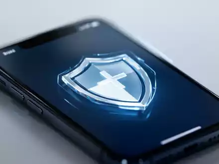 Ein abstraktes Symbol für digitale Privatsphäre und Cybersicherheit auf einem modernen Smartphone-Display. - Foto: über boerse-global.de