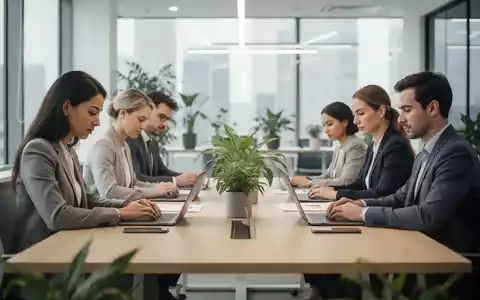 Ein diverses Team arbeitet in einer modernen, hellen Büroumgebung mit Pflanzen an einer konstruktiven Lösung. - Foto: über boerse-global.de
