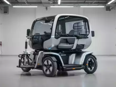 Ein modernes, ergonomisches Elektro-Leichtfahrzeug für Senioren in einem hellen Designstudio. - Foto: über boerse-global.de