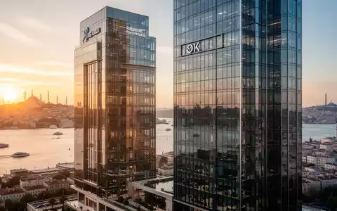 Moderne Büroarchitektur in Istanbul bei Sonnenuntergang als Symbol für den internationalen Dienstleistungsstandort Türkei. - Foto: über boerse-global.de