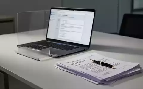 Ein moderner Schreibtisch mit Laptop und Rechtsdokumenten in einer professionellen Büroumgebung. - Foto: über boerse-global.de