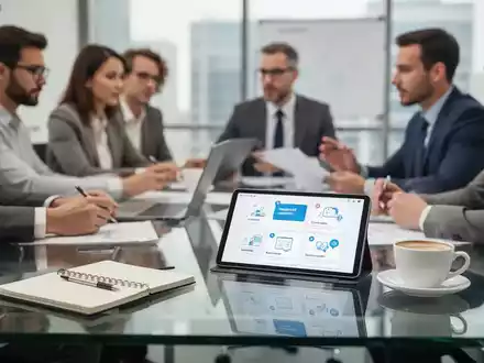 Professionelles Bürosetting mit digitalem Tablet und Lernunterlagen für berufliche Weiterbildung. - Foto: über boerse-global.de