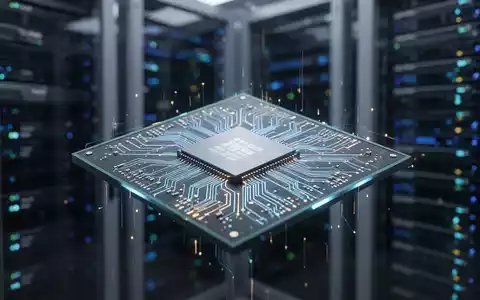 Ein moderner Mikrochip auf einer Leiterplatte vor einem verschwommenen Hightech-Hintergrund. - Foto: über boerse-global.de