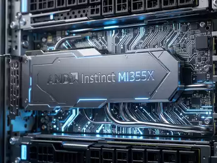 Nahaufnahme der leistungsstarken AMD Instinct GPU-Hardware in einem modernen Server-Rack eines Rechenzentrums. - Foto: über boerse-global.de