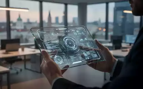 Moderne digitale Benutzeroberfläche auf einem Tablet in einem professionellen Büro, estnische E-Government-Lösung darstellend. - Foto: über boerse-global.de