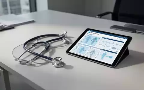 Ein Stethoskop und ein Tablet mit Gesundheitsdaten auf einem modernen Büro-Schreibtisch. - Foto: über boerse-global.de