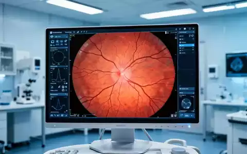 Digitale Netzhautaufnahme auf einem medizinischen Monitor zur KI-gestützten Diagnose systemischer Erkrankungen. - Foto: über boerse-global.de