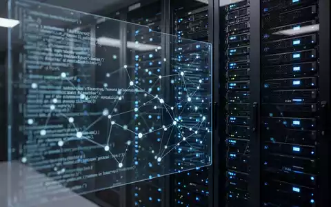 Leuchtende Serverracks in einem High-Tech-Rechenzentrum, das Cybersicherheitsinfrastruktur und digitale Ermittlungen repräsentiert. - Foto: über boerse-global.de