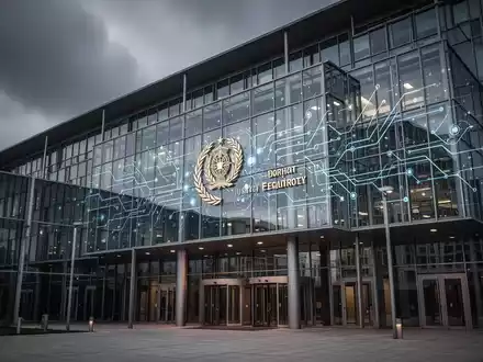 Moderne europäische Regierungsgebäudefassade, die digitale Regulierungsaufsicht und Technologiedurchsetzung symbolisiert. - Foto: über boerse-global.de