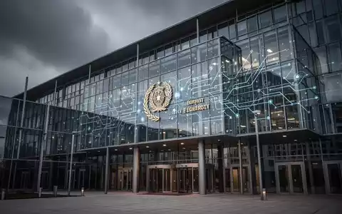 Moderne europäische Regierungsgebäudefassade, die digitale Regulierungsaufsicht und Technologiedurchsetzung symbolisiert. - Foto: über boerse-global.de