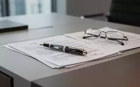 Ein moderner Schreibtisch in einer Anwaltskanzlei mit juristischen Dokumenten und einer Lesebrille. - Foto: über boerse-global.de