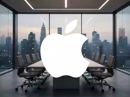 Moderner, minimalistischer Konferenzraum mit Blick auf eine nächtliche Skyline als Symbol für strategische Unternehmensführung. - Foto: über boerse-global.de