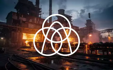Abstrakte Darstellung eines industriellen Stahlwerks in der Dämmerung mit Fokus auf Transformation und Strukturwandel. - Foto: über boerse-global.de