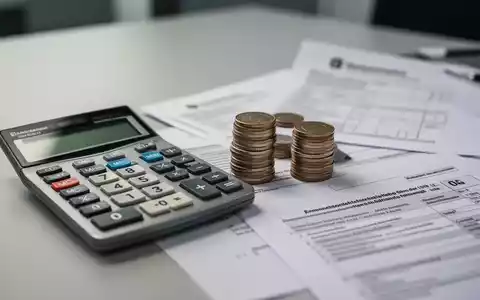Ein Schreibtisch mit Taschenrechner, Münzstapeln und einem Steuerdokument als Symbol für die Debatte um Sozialleistungen. - Foto: über boerse-global.de