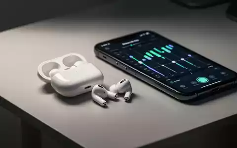 Apple AirPods Pro 3 Ohrhörer neben einem iPhone mit professionellem Audio-Equalizer-Einstellungsinterface. - Foto: über boerse-global.de