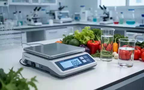 Nahaufnahme einer Waage und frischem Gemüse in einem medizinischen Labor als Symbol für Stoffwechselstudien. - Foto: über boerse-global.de