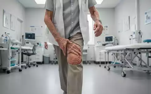 Eine Ă€ltere Person bei einer Physiotherapieeinheit in einer modernen Klinik zur Behandlung von Kniegelenkschmerzen. - Foto: ĂŒber boerse-global.de