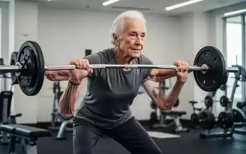 Eine ältere Person beim gezielten Krafttraining in einem hellen Fitnessraum zur Prävention von Muskelabbau. - Foto: über boerse-global.de