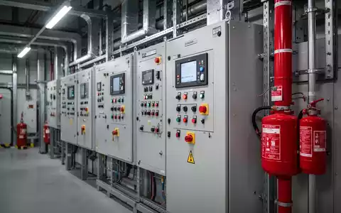Moderne Schaltschränke und Brandschutztechnik in einer industriellen Anlage zur Verdeutlichung der Sicherheitsvorgaben. - Foto: über boerse-global.de