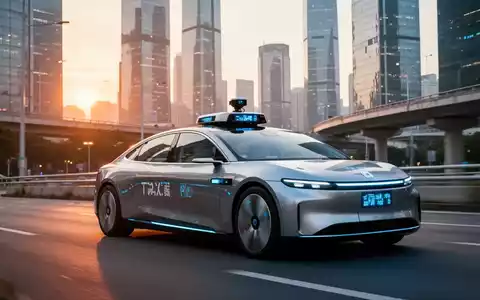 Autonomes Robotaxi fährt tagsüber auf einer modernen Straße in Shenzhen. - Foto: über boerse-global.de