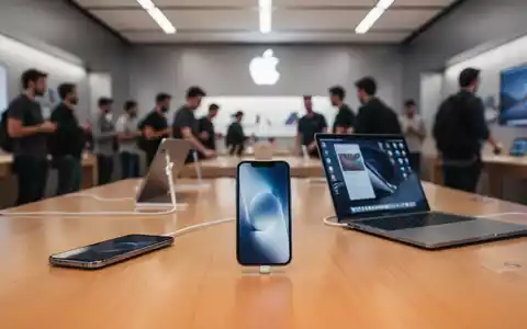 Saubere, moderne Apple-Filiale mit hochwertigen Tech-Geräten in der Auslage. - Foto: über boerse-global.de