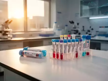 Medizinische Testkits in einem Labor bei sommerlichem Sonnenlicht - Foto: über boerse-global.de