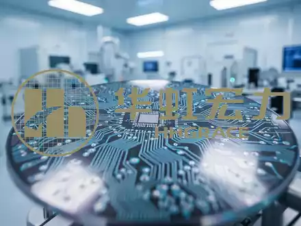 Abstrakte Darstellung einer modernen Halbleiterfertigung mit Fokus auf Silizium-Wafer-Strukturen. - Foto: über boerse-global.de